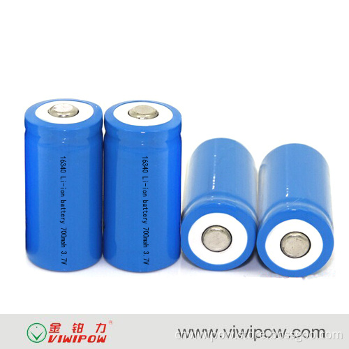 Green 16340 700mAh Rechargeable Li-ion Battery